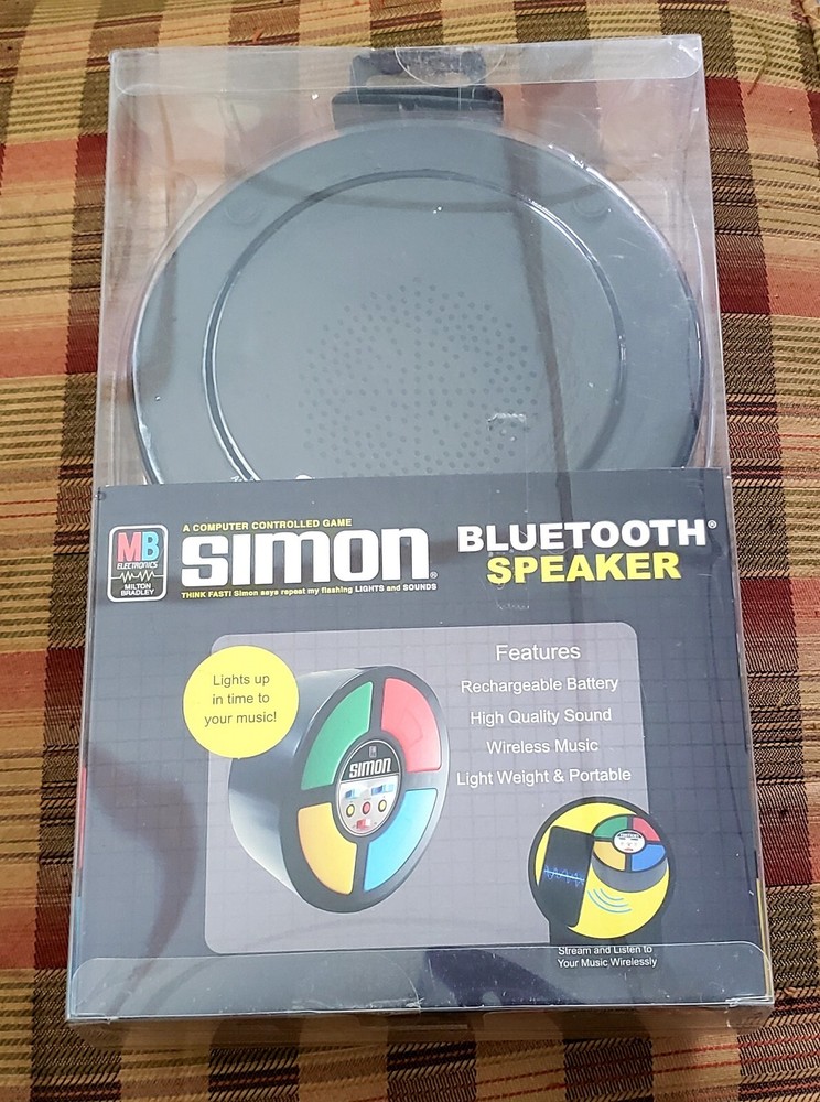 MB Milton Bradley Electronics Simon Bluetooth Wireless Speaker Lights W/ Music
