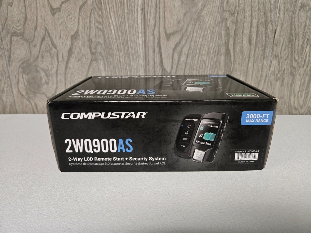 Compustar CS2WQ900-AS 2-Way LCD 3000-FT Max Range Remote Start + Security System