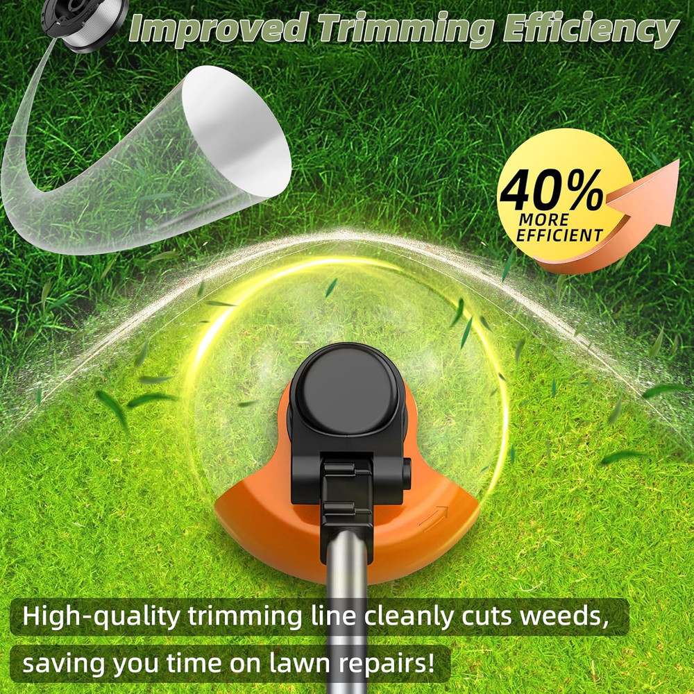 7 Pcs AF-100 Weed Eater Strings Compatible with Black and Decker Weed Eater, 0.0