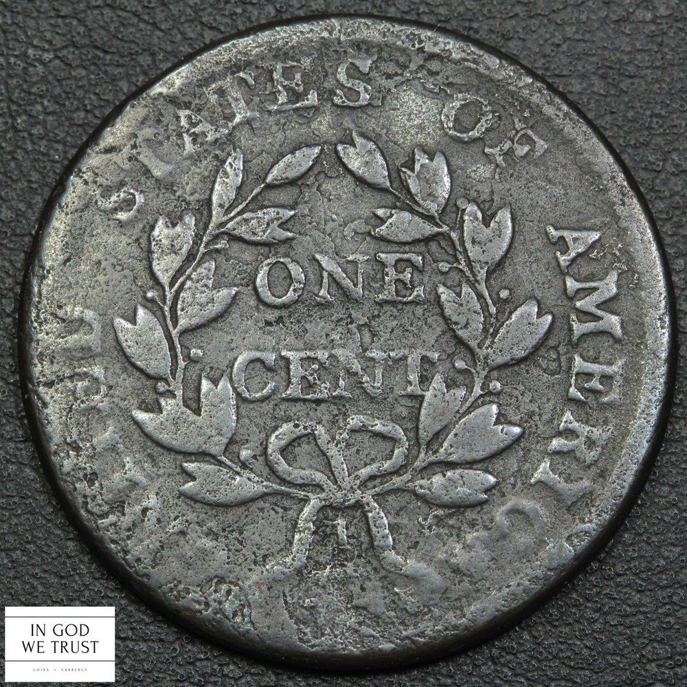 1802 No Stems Draped Bust Copper Large Cent 1C