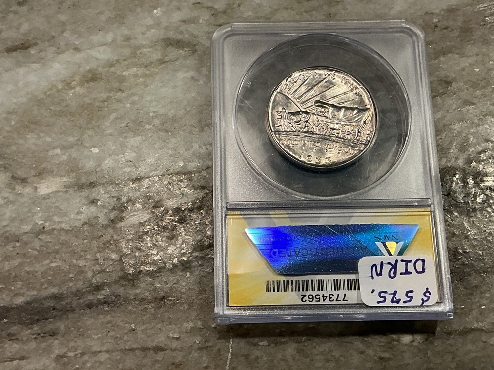 1933-D Silver Oregon Trail Commemorative Half Dollar MS64