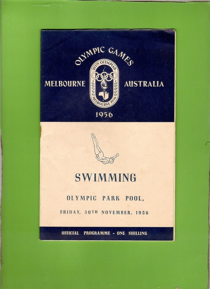 #D146. 1956 MELBOURNE OLYMPIC GAMES SWIMMING PROGRAM, 30th  November