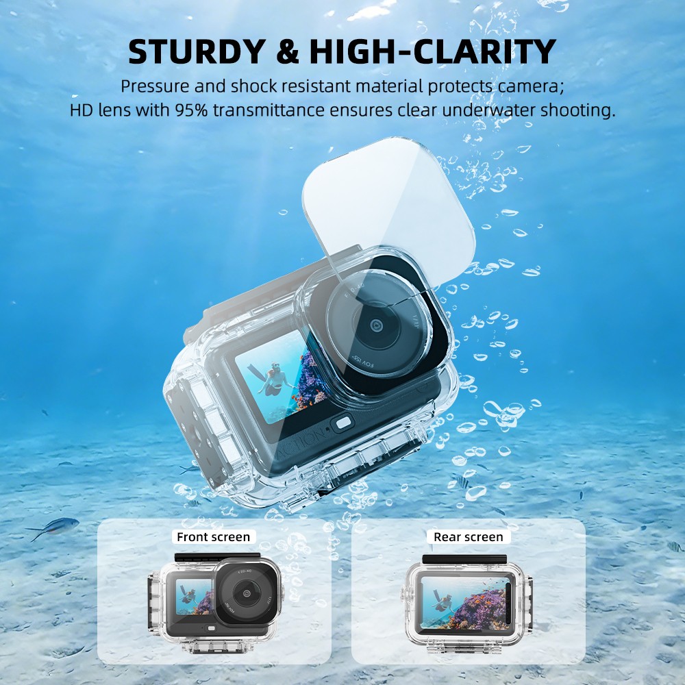 Waterproof Case For DJI OSMO Action6 Camera 60M/196FT Invisible Shell Accessory