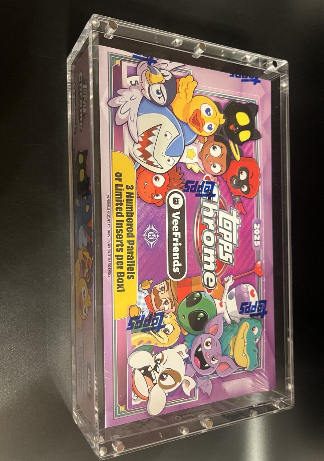 Acrylic Display Case Magnetic Lid FITS 2025 Topps Chrome VeeFriends Hobby Box