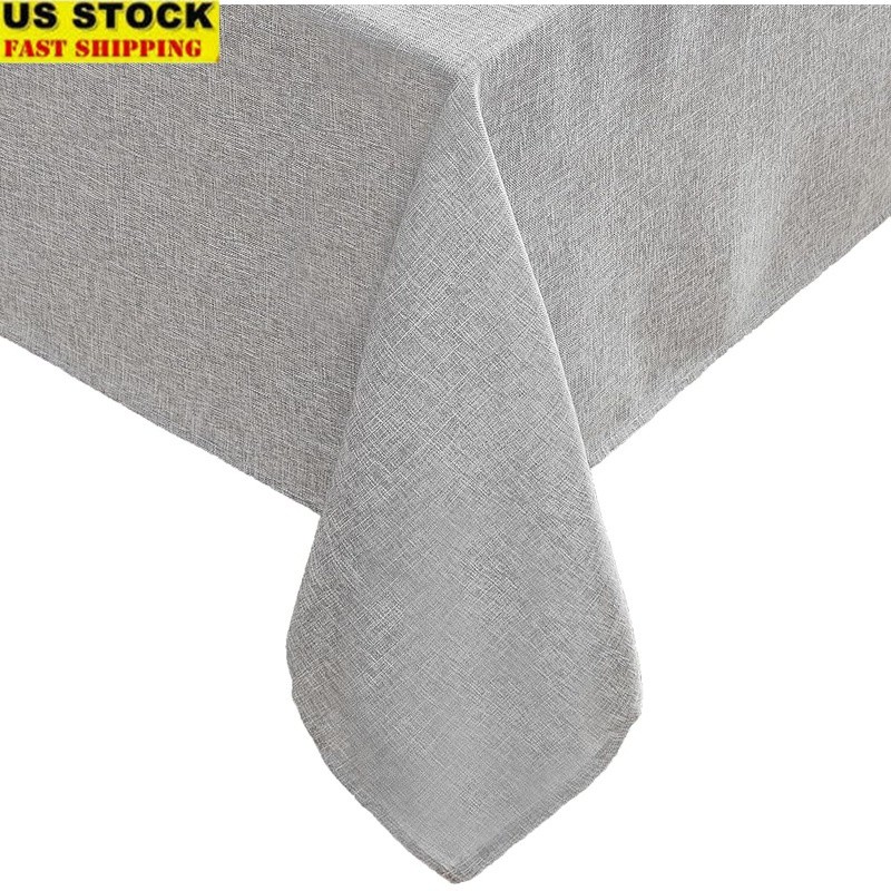 Elegant Polyester Tablecloth Rectangular Formal Casual Dining Events 10-12 Seats