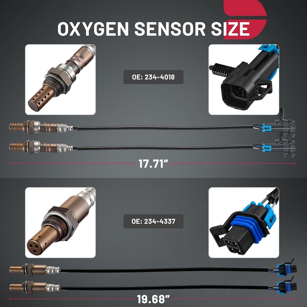4X Upstream&Downstream O2 Lambda Oxygen Sensor for Chevy Silverado 1500 1996-02