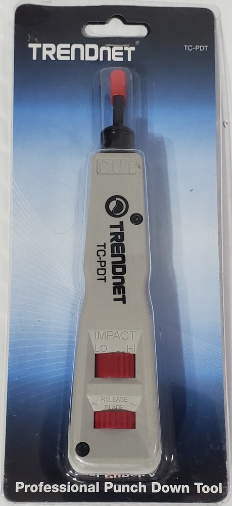 TRENDnet Punch Down Tool With 110 And Krone Blade, Insert & Cut Terminations ...