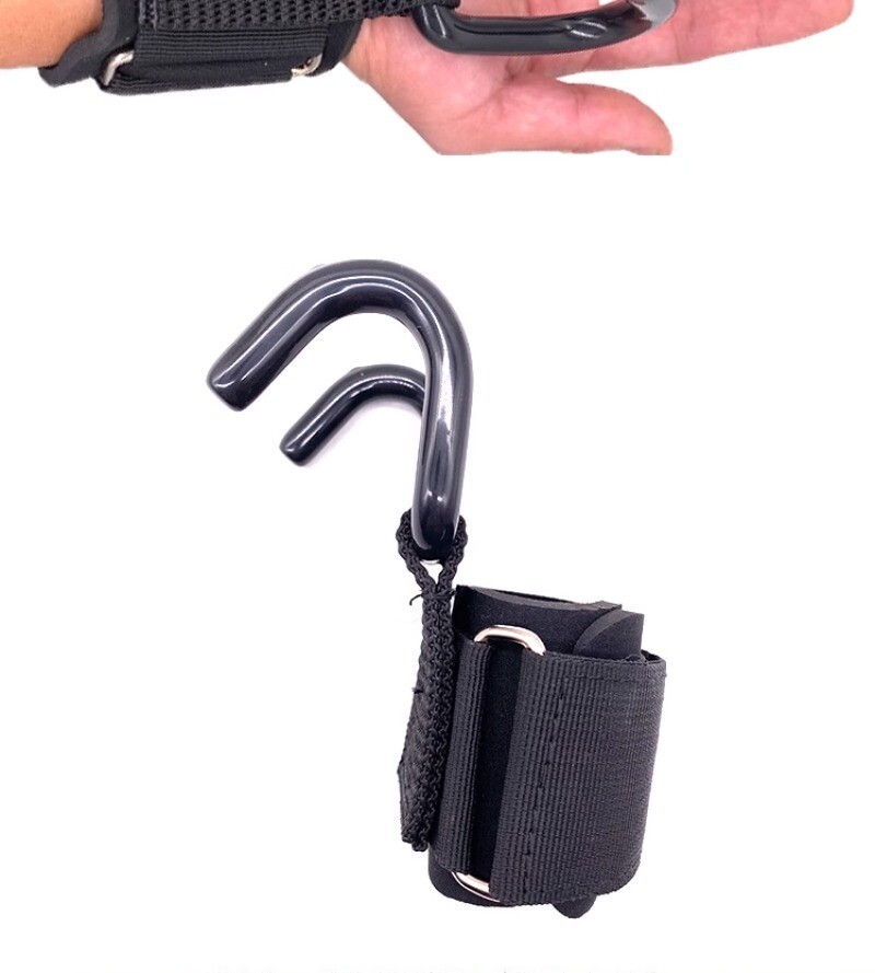 2PCS Fitness Squat Lifting Pull-Up Wrist Hook Strength Training Pull Power Hook
