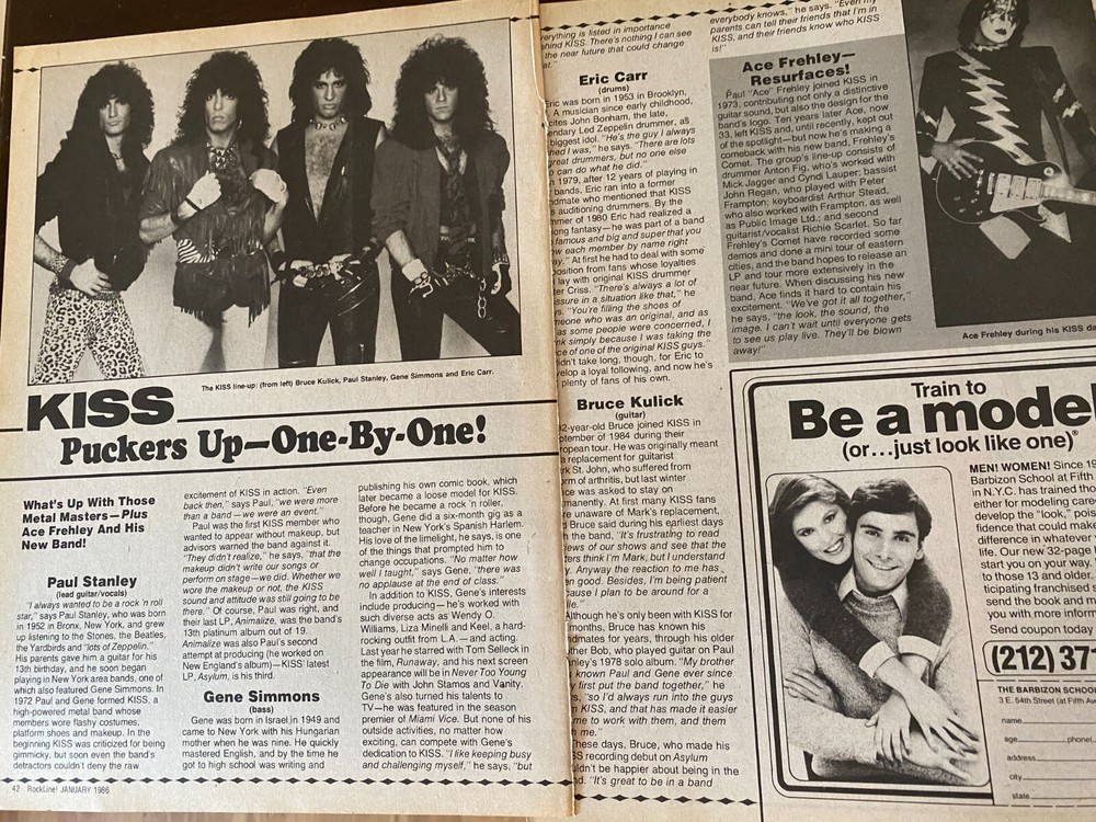 Kiss, Two Page Vintage Clipping
