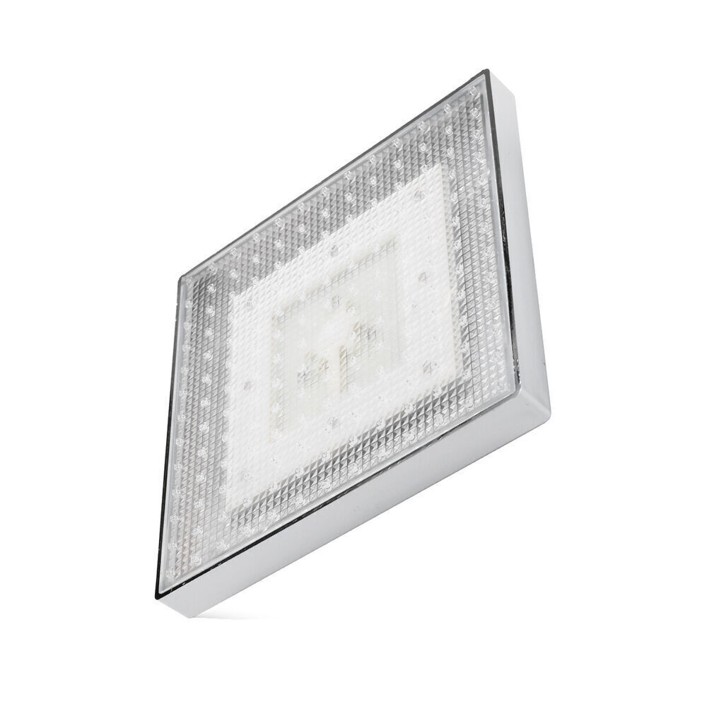 8 inch Rain Shower Head High Flow Rainfall Square 7 Colors Automatic Changing