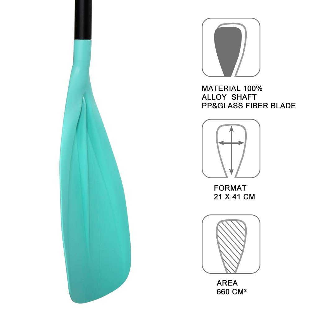 Karltion Adjustable 3-Piece Aluminum SUP Paddle Alloy Shaft for Paddleboard Surf