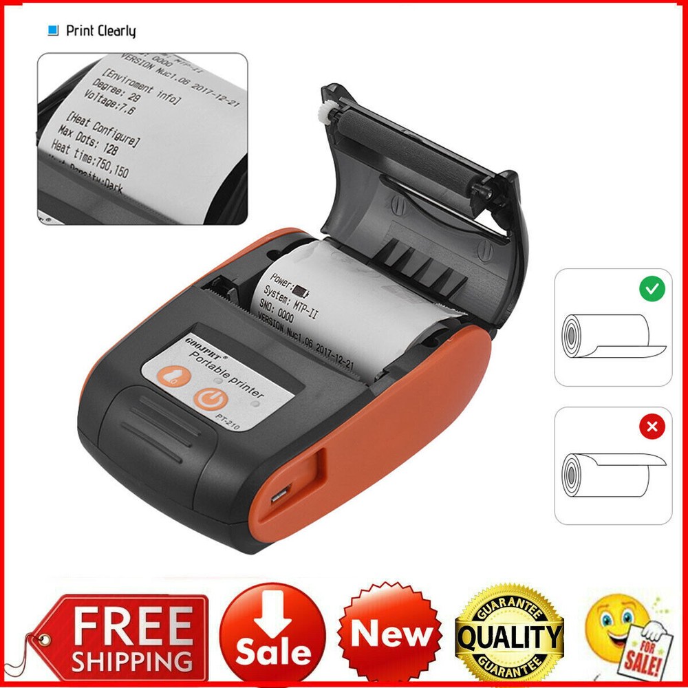 GOOJPRT 58mm Portable BT &USB Thermal Receipt Printer Mini Wireless Printer O7I9