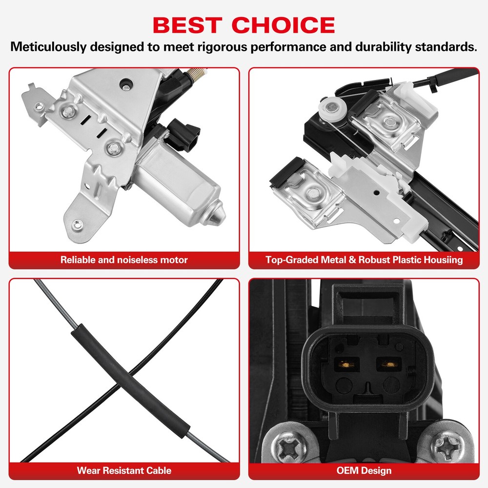 For Cadillac Escalade 2000-2006 Rear Left Power Window Regulator with Motor