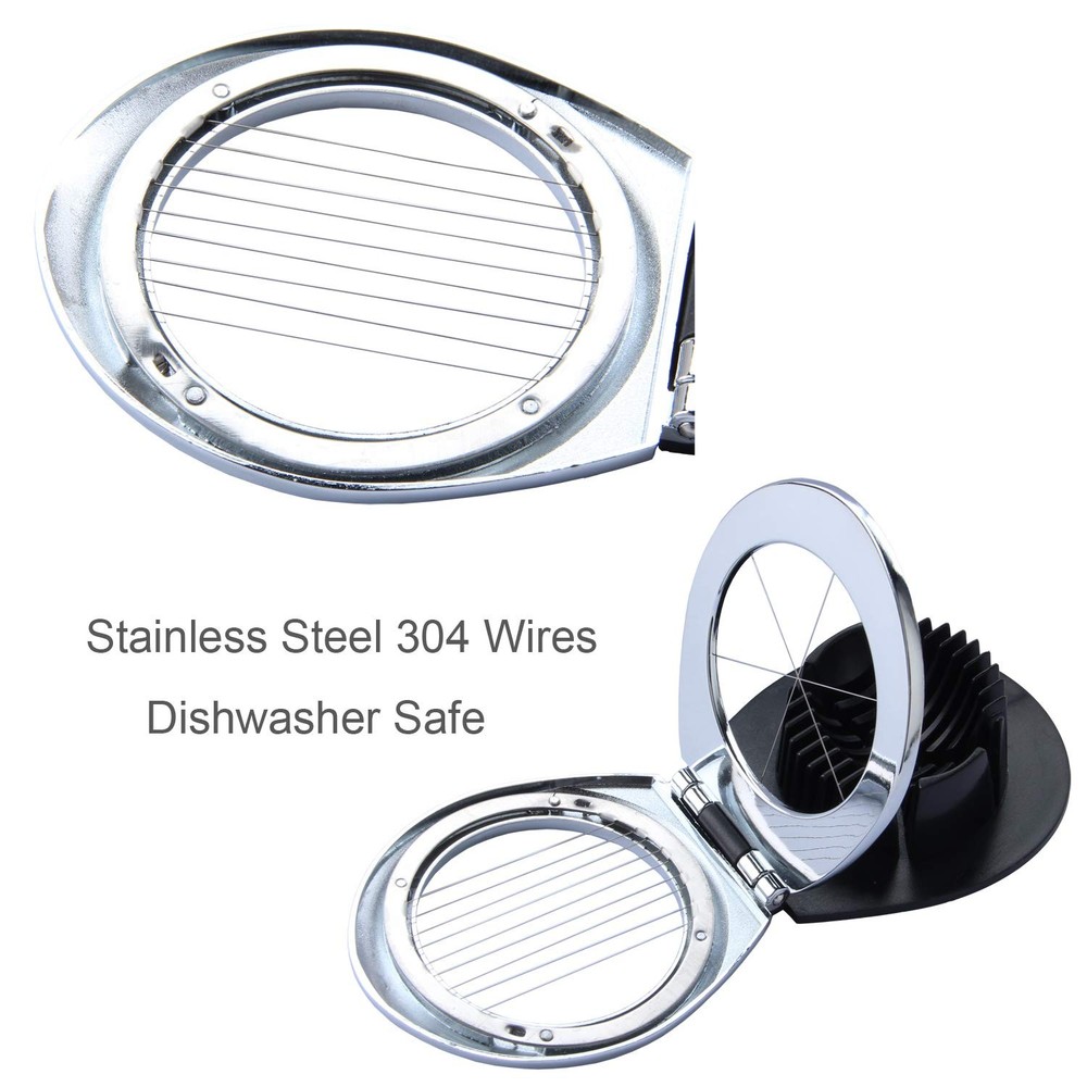 Multi Function Stainless Steel Egg Slicer Hard Boiled Eggs Dishwasher Safe He...