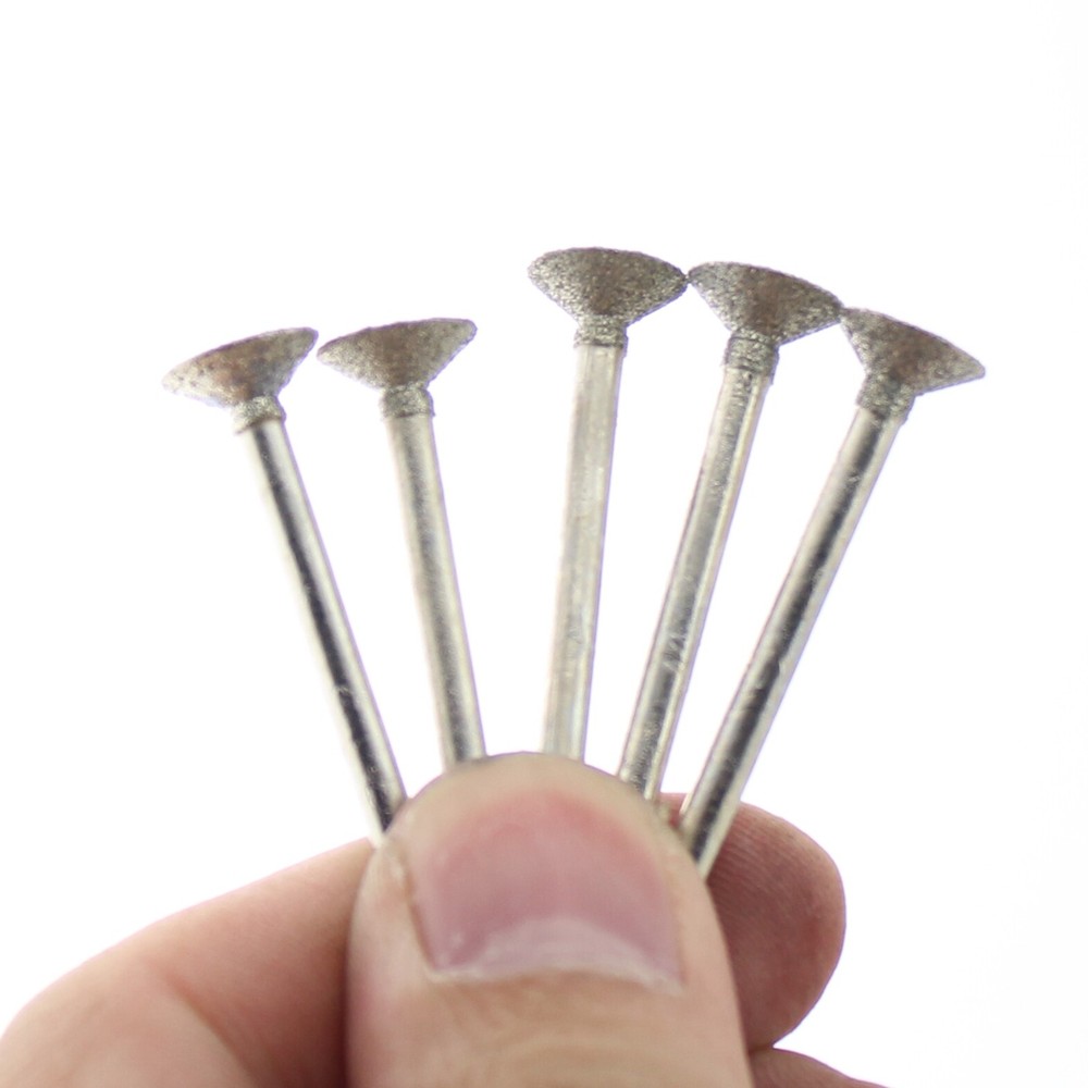10Pcs Diamond Grinding Bits 10-16mm SPHERICAL CONCAVE Head Lapidary Tools Stone