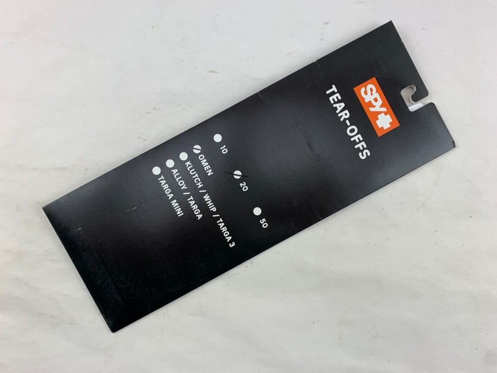 Spy + MX Goggle Tear-Offs 20 Pack 053130000007 for Spy Omen Goggles