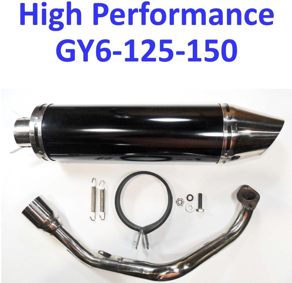 Vitacci Viper 150cc   Scooter High Performance Exhaust - Black