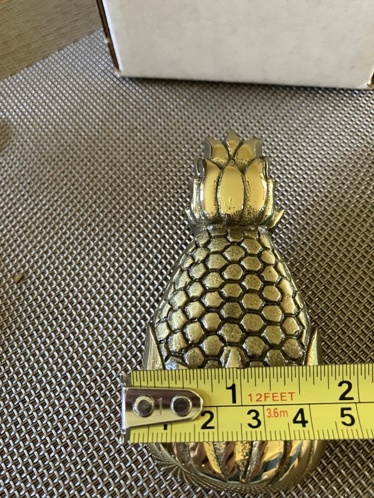 Solid Brass Handcrafted Doorbell Ringer Michael Healy Pineapple Open Box New