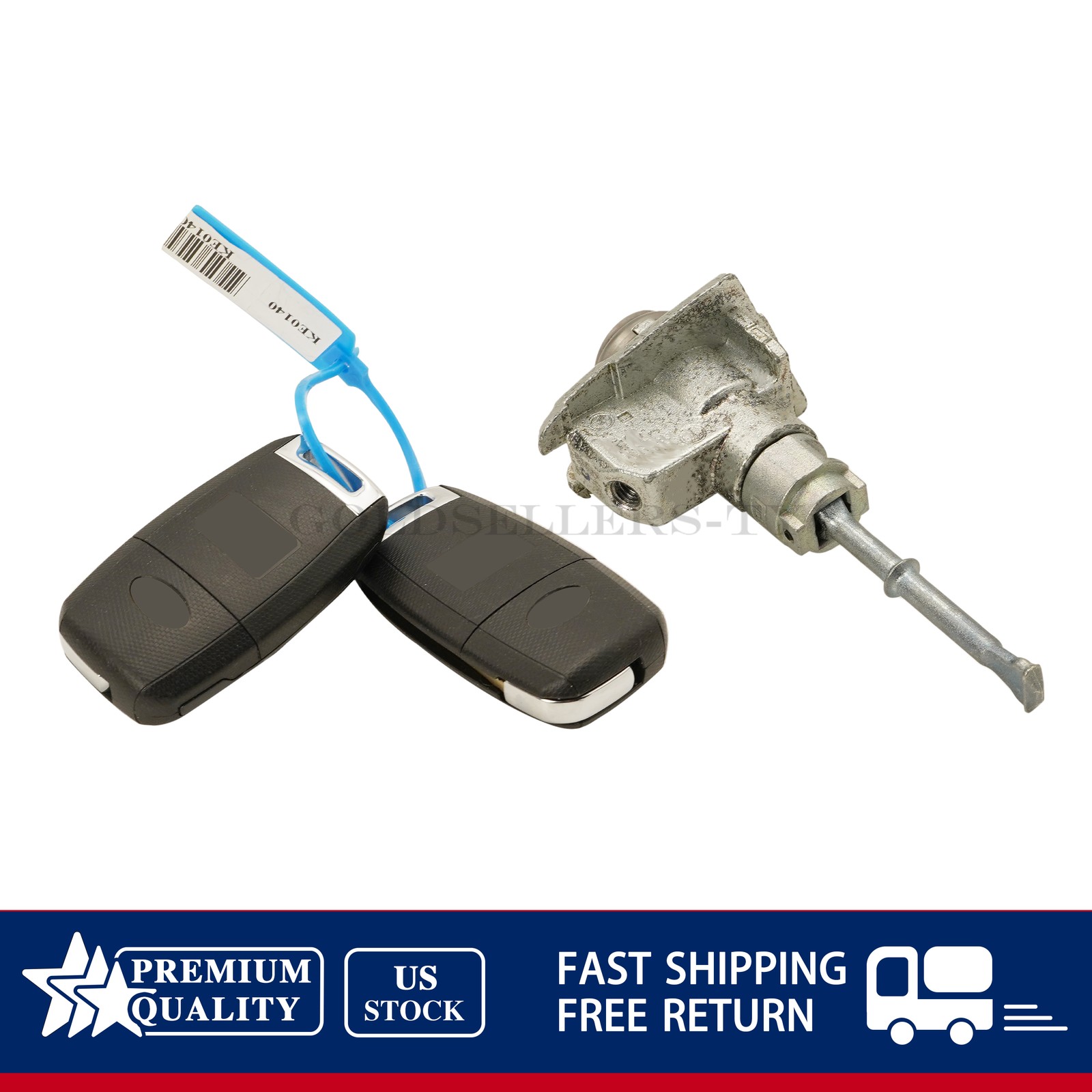 NEW For 2017-2022 Kia Sportage Left Door Lock & Key Cylinder Set 81970-D9A00 US