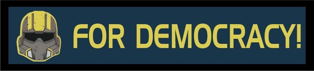 1x4 For Democracy! Helldivers Themed Morale Patch