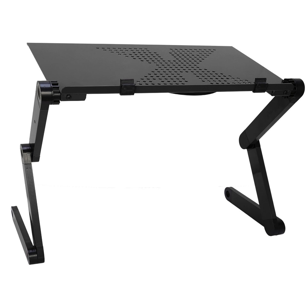 Folding Laptop Table Computer Desk Stand Bed Sofa w/Mouse Pad Adjustable Legs
