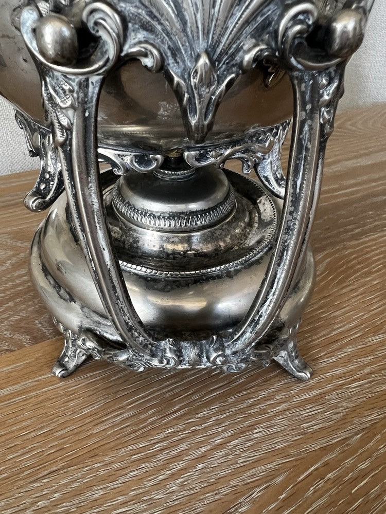 JD & Co Tea Pot Spirit Kettle Burner Wick Silver Plate