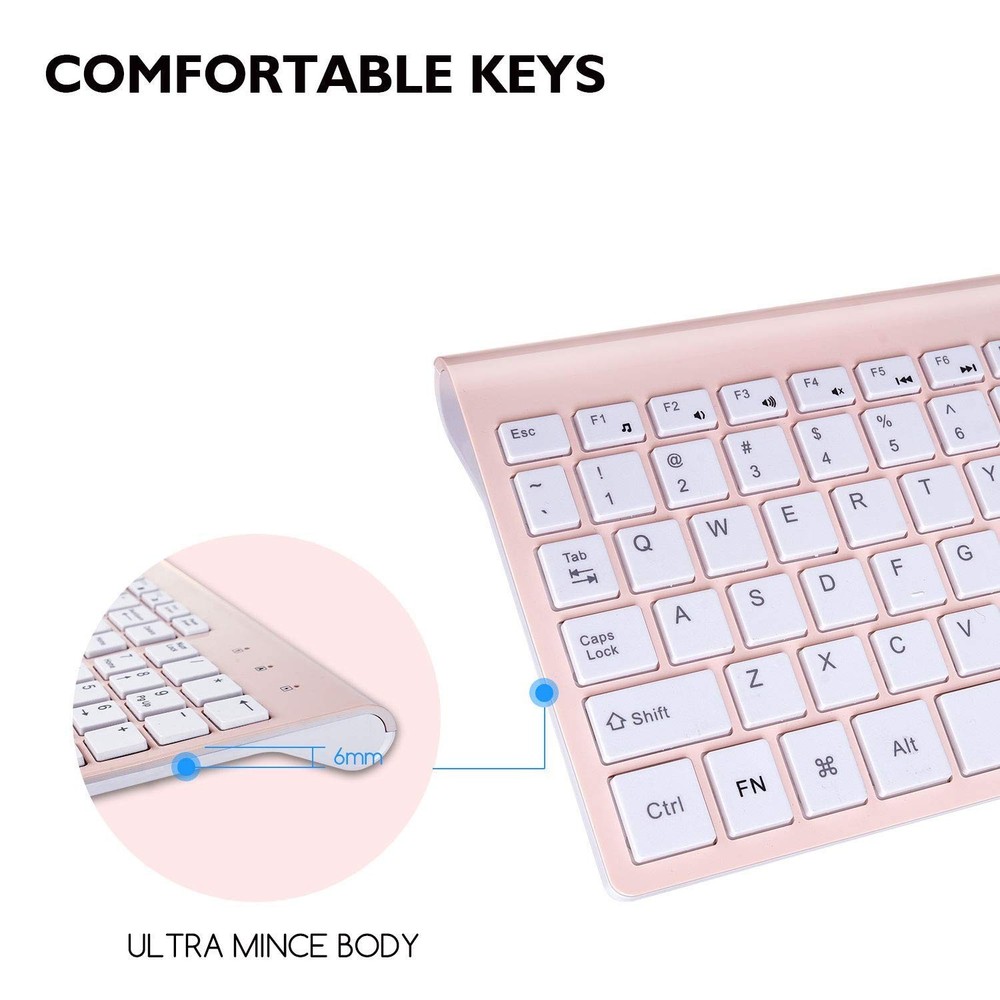 cimetech Wireless Keyboard and Mouse Combo, Compact Full Size Wireless Keyboa...