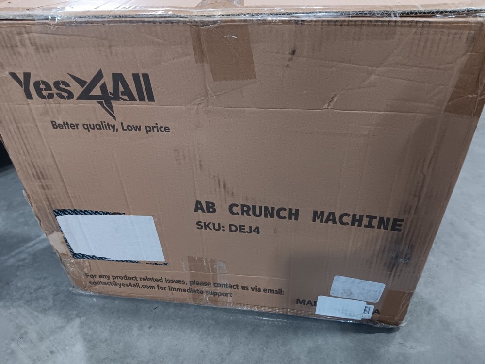 Yes4All Ab Crunch Machine Black Red Lockable Handle