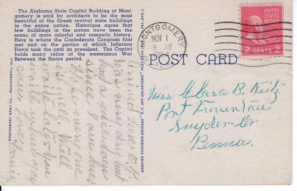 STATE CAPITOL, MONTGOMERY, AL - PC1924