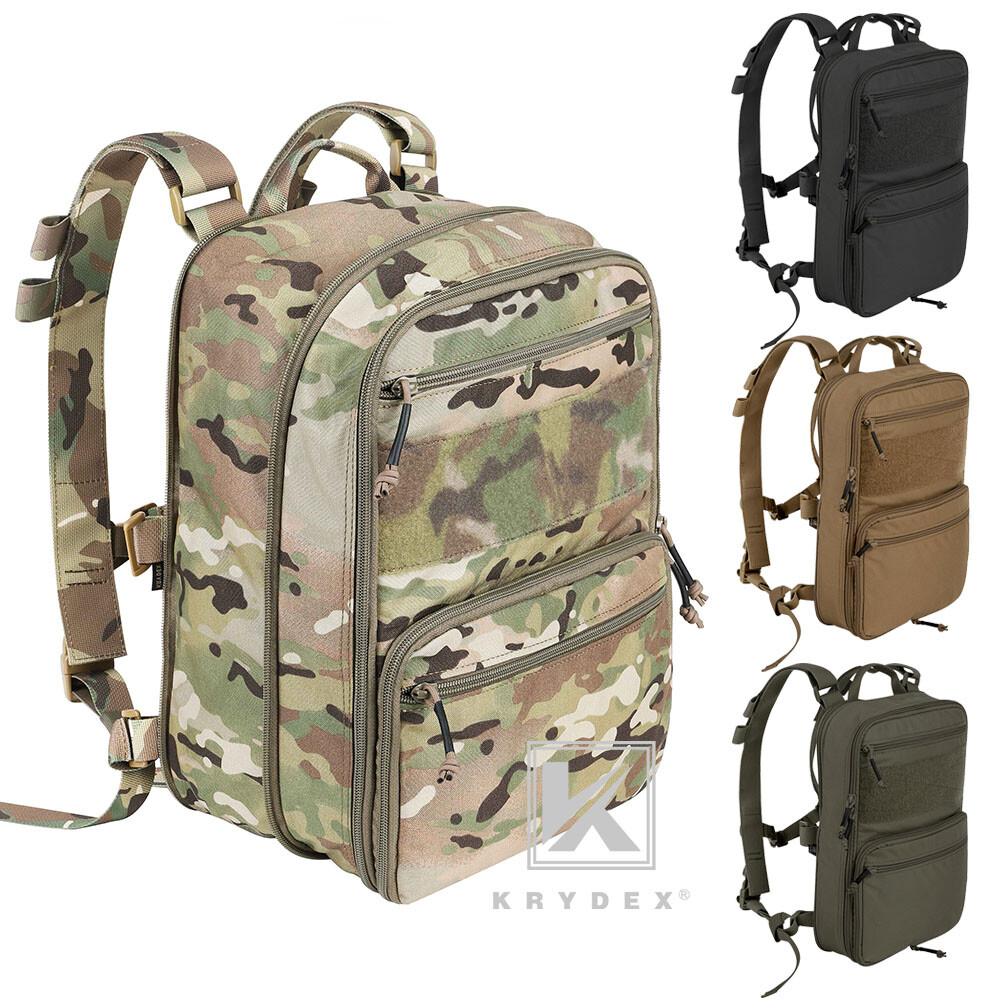 KRYDEX D3 Flatpack 23L Tactical Expandable Backpack MOLLE Travel EDC Bag