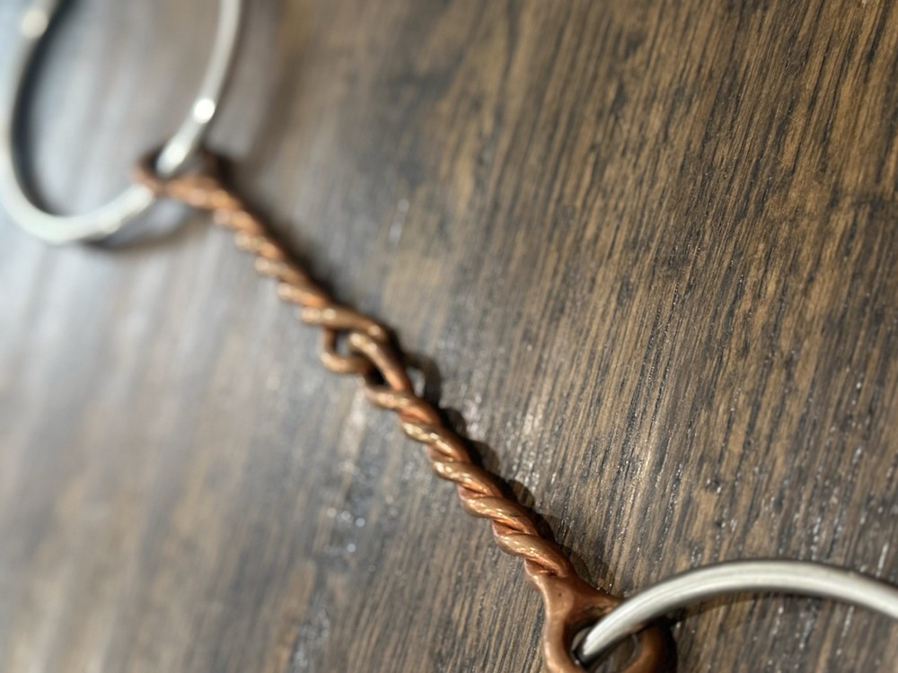 Horse Bit Thin Copper Twisted Wire Loose Ring 5 1/2”