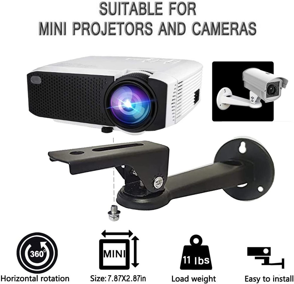Adjustable Projector Mount Wall Ceiling Bracket 360 Rotation
