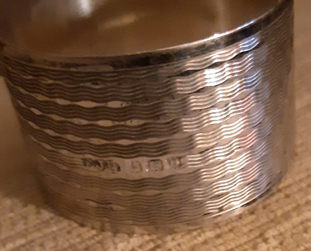 Sterling Silver Round Napkin Ring Birmingham 1944