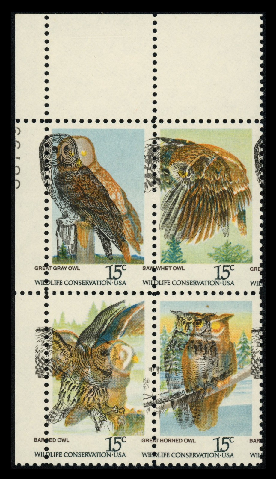 USA Scott# 1760-3 Huge Black Color Shift on Plate Block of 4, Mint NH (56382)