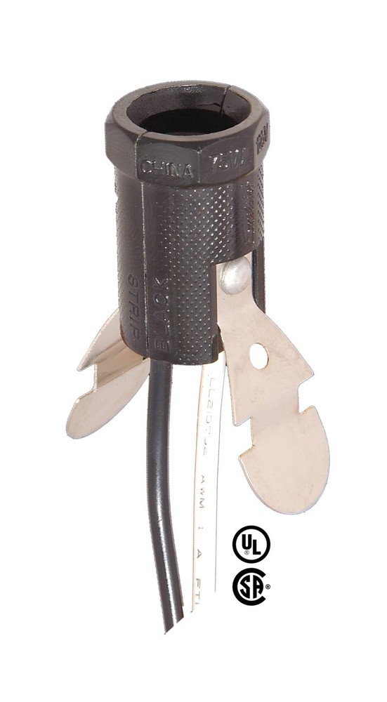 B&P Lamp® Keyless Candelabra Socket W/Spring Clips, Various Sizes