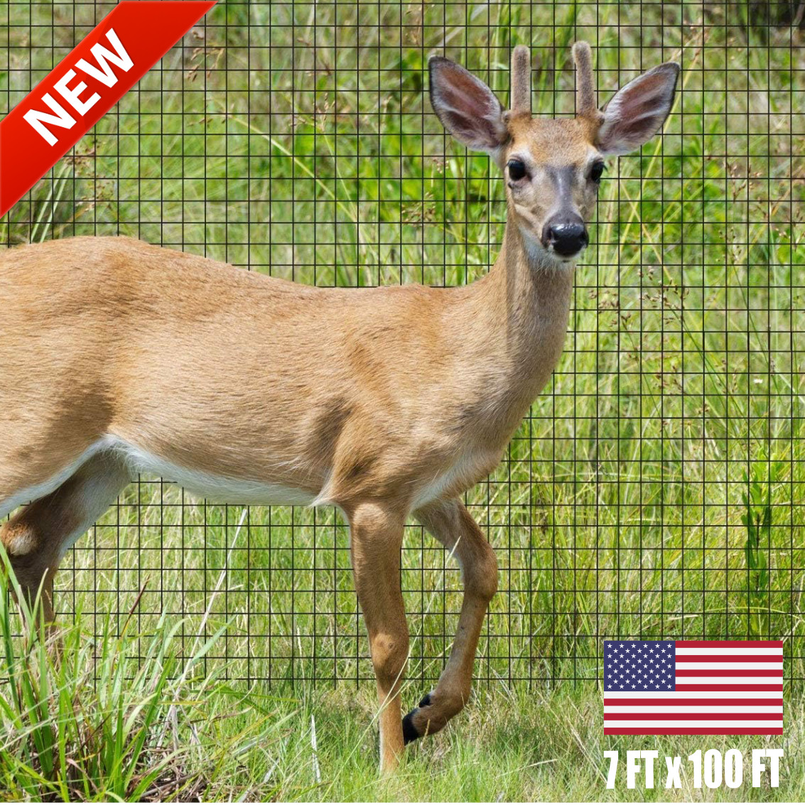 Garden Fence Landscape Deer Fencing Animal Protects Strong Netting 7x100 Borders