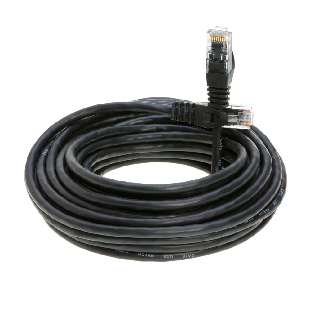 CAT6e/CAT6 Ethernet LAN Network RJ45 Patch Cable Black 25FT- 200FT Multipack LOT