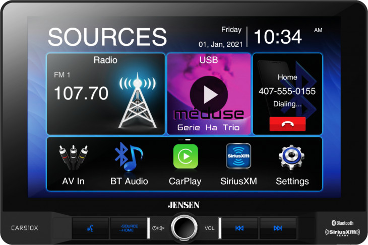 Jensen CAR910X Multimedia Receiver w/ Apple Carplay & SiriusXM-Ready