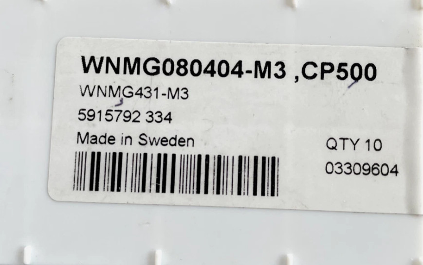 10 PCS  ORIGINAL  INSERTS      WNMG080404-M3 CP500