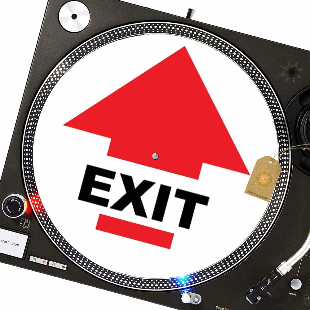 Exit Turntable Slipmat GLOW BLACKLIGHT 12 inch for DJ Vinyl LP