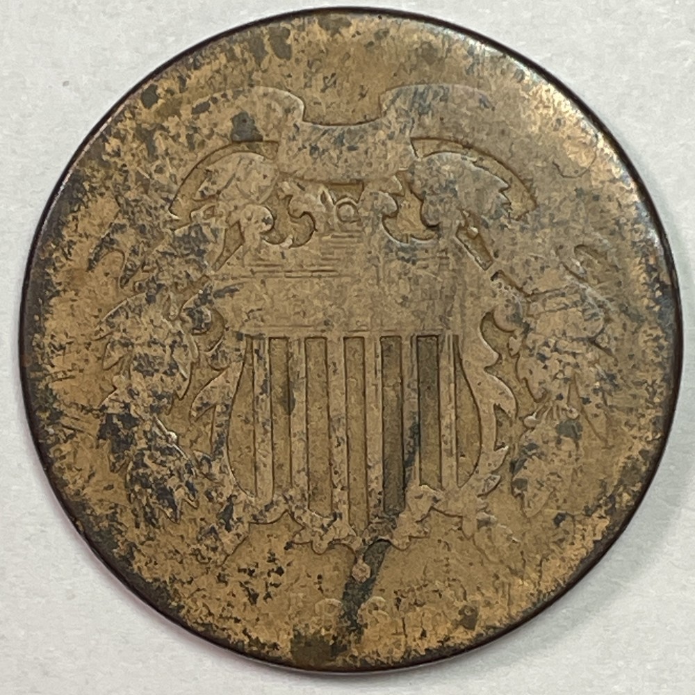 1864 Two Cent Piece Good G Coin #18219