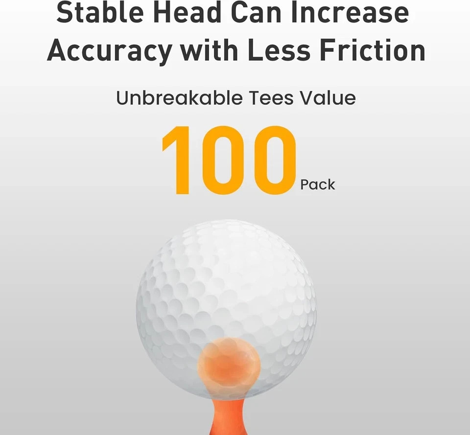 FINGER TEN Plastic Golf Castle Tees Step down Unbreakable Mixed or Same Height V