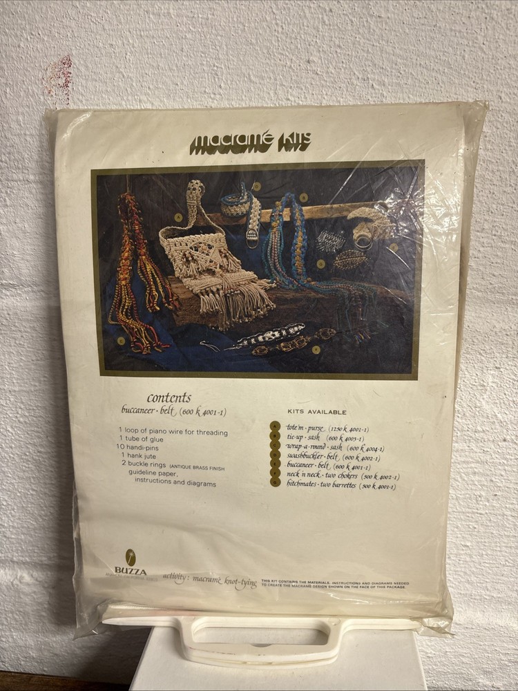 Vintage BUZZA Macrame Kit Buccaneer Belt