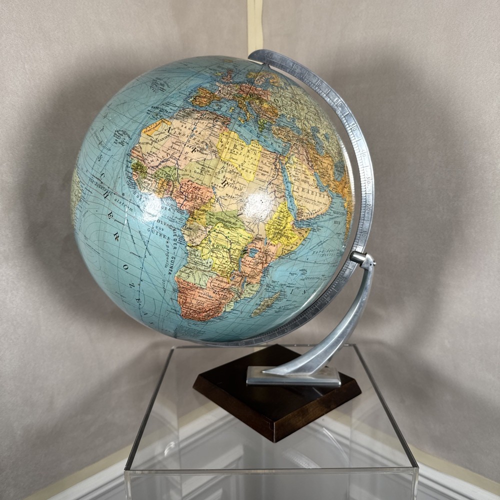 Vintage post-war German terrestrial globe  - c. 1949