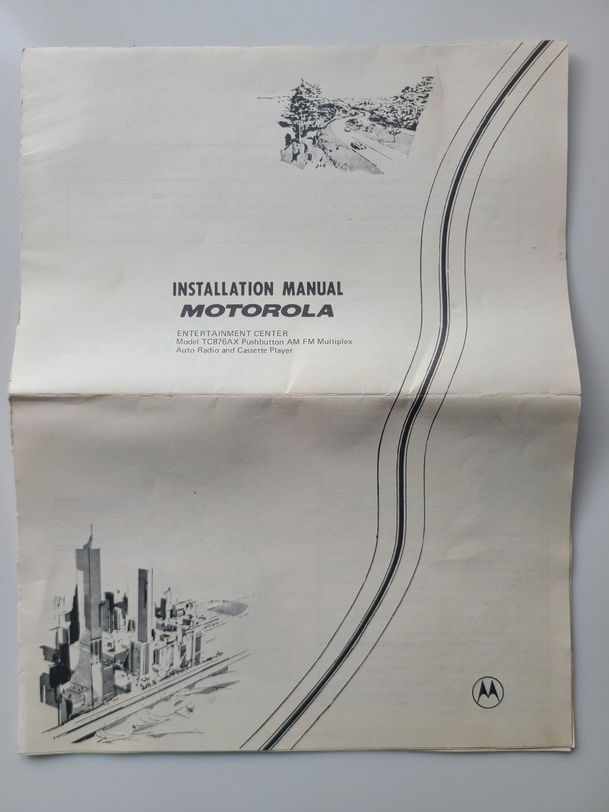 Vintage Rare Motorola Car Stereo TC876AX AM FM Cassette Player Radio Excellent