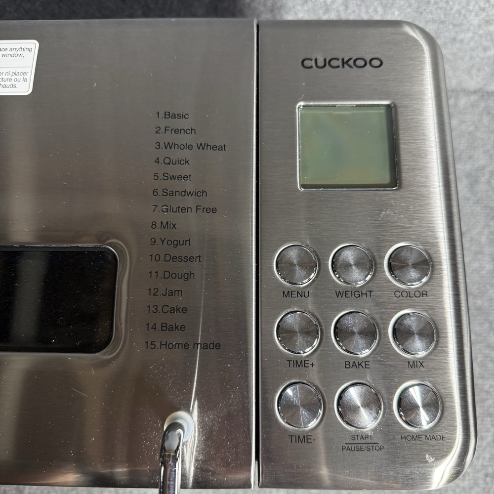 Cuckoo 2.2 lb. Multifunctional Bread Maker (CBM-AAB101S) EUC