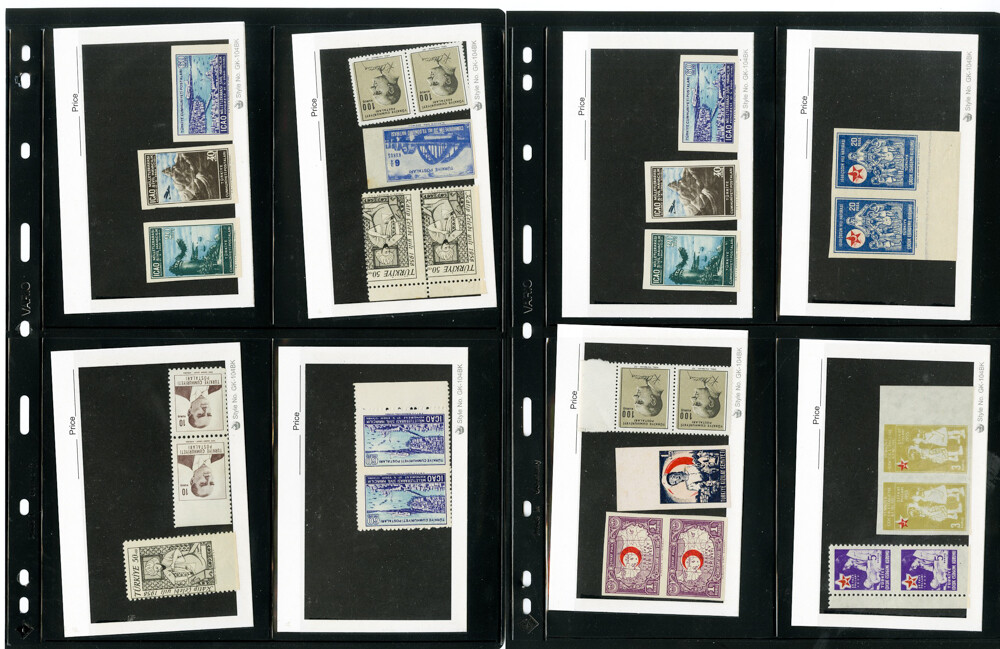 Turkey Stamp Errors Rare Early mint misprints imperforates