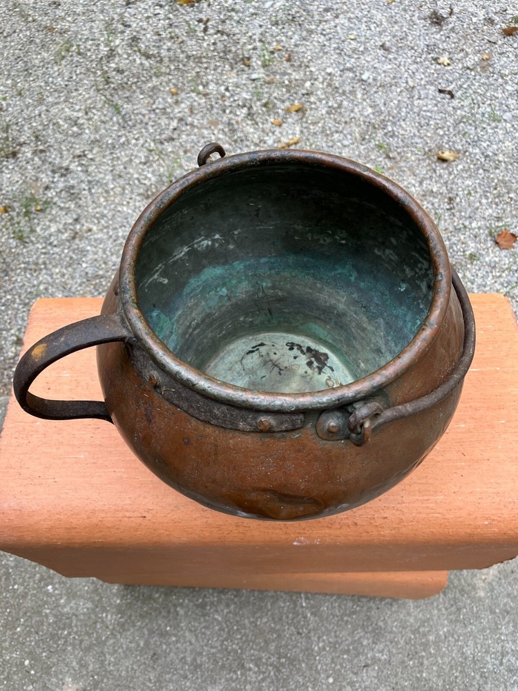 Antique Copper Pot with Handle