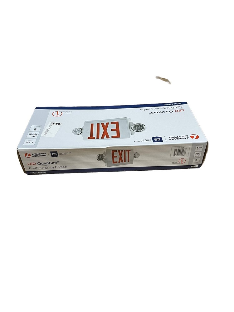 🔥Lithonia Contractor Select LHQM LED R M6 Exit / Emergency Combo ~ 1 Unit
