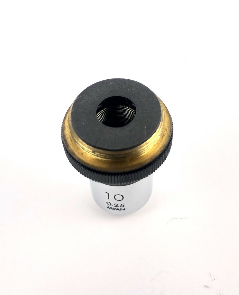 Olympus Microscope Objective 10x , 0.25 Japan , Tested & REFURBISHED